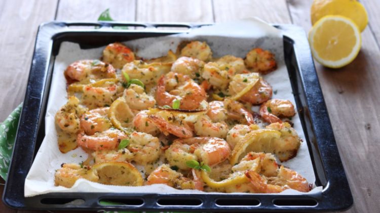 crevettes rôties au four