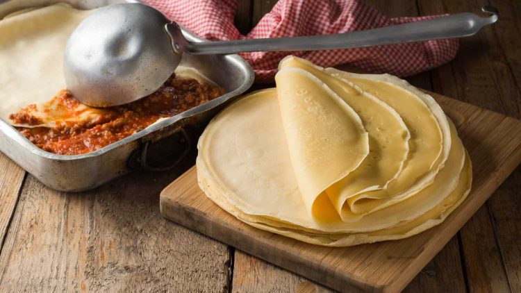 Pâte à crêpes pour lasagnes ou cannellonis