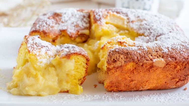 gâteau aux pommes et crème pâtissière