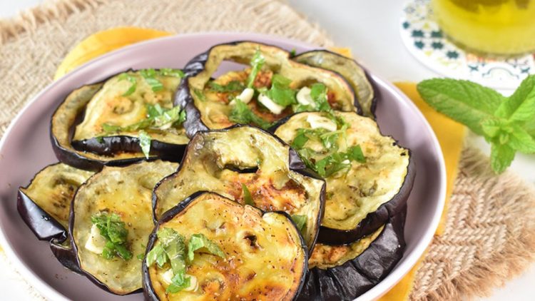 aubergines marinées au four