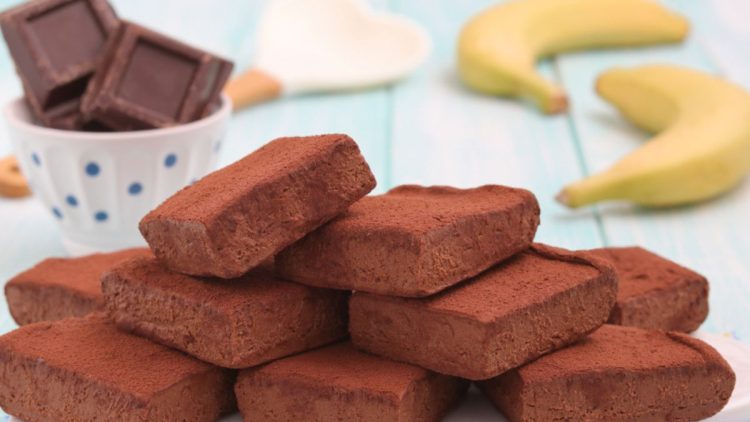 Carrés fondants chocolat banane