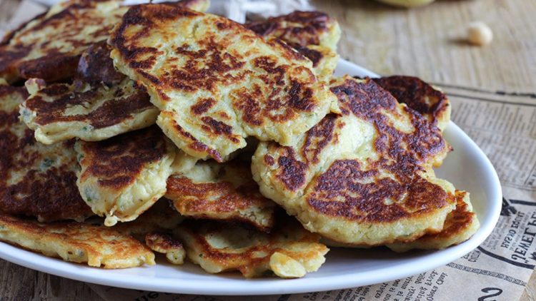 galettes de pois chiches et pommes de terre
