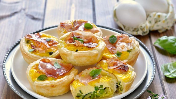 Mini quiches aux petits pois