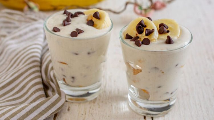 mousse de bananes aux pépites de chocolat  