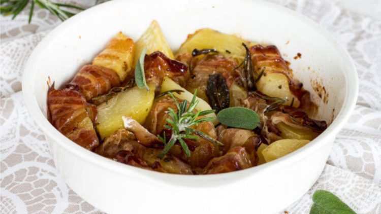 pommes de terre et bacon au four