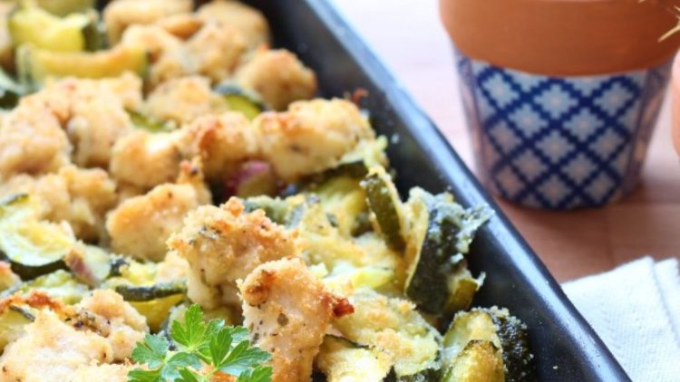Poulet et courgettes au four