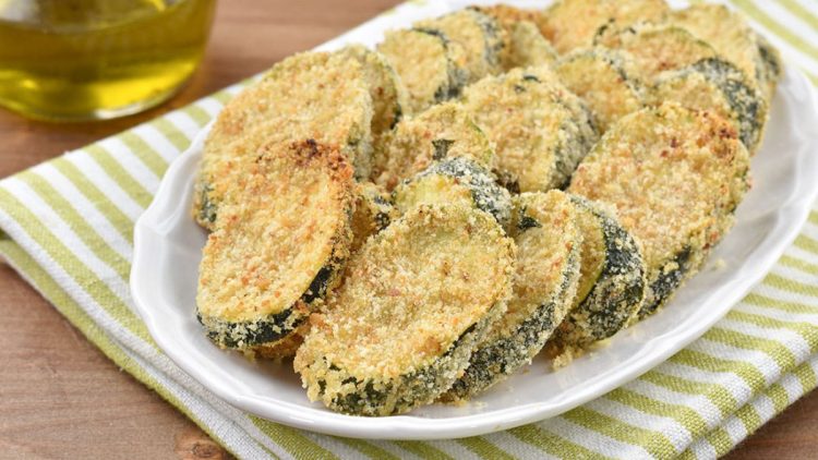Rondelles de courgettes panées