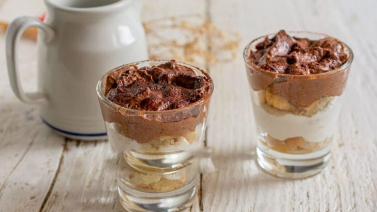 verrines de tiramisu au double chocolat