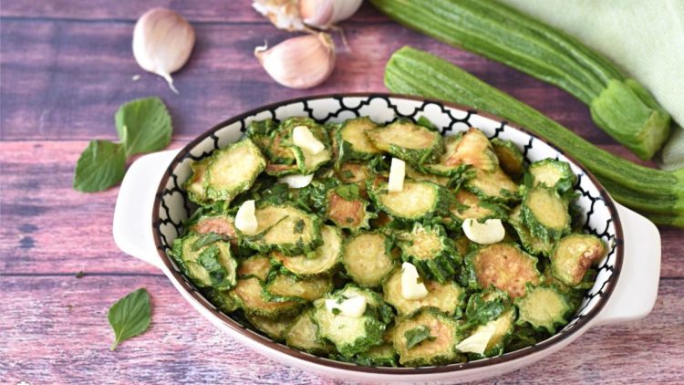 courgettes frites marinées