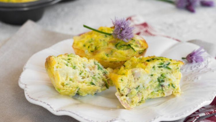 omelette façon muffins aux courgettes