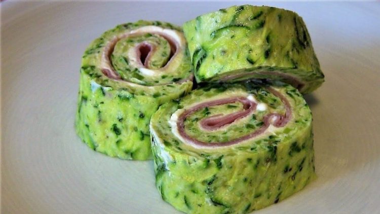 roulé de courgettes au jambon et au fromage  