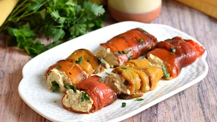 roulés de poivrons farcis au thon