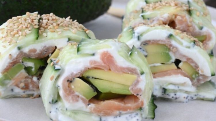 sushi maki au concombre sans algue