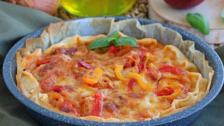 tarte aux poivrons et mozzarella  