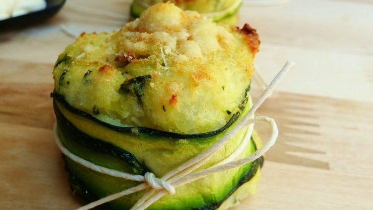 roulés de courgettes & pommes de terre