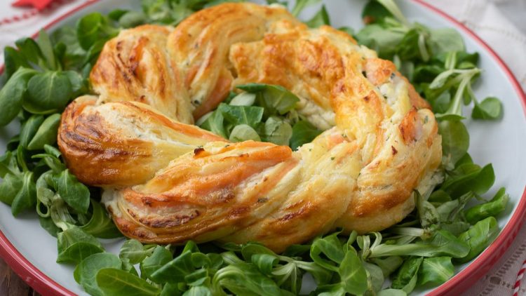 couronne feuilletée au saumon