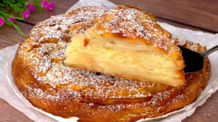 gâteau invisible aux pommes rapide