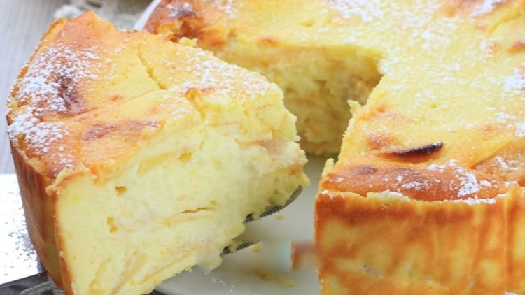 gâteau moelleux tout léger à la ricotta et aux pommes