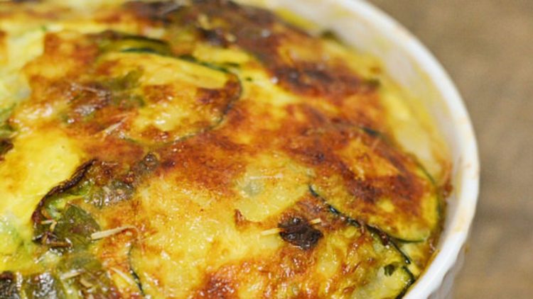 gratin de courgettes, friggitelli et ricotta  