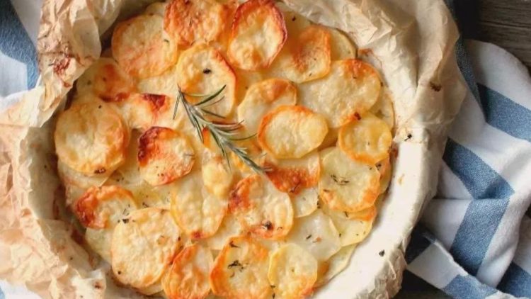 gratin de pommes de terre au fromage scamorza fumé