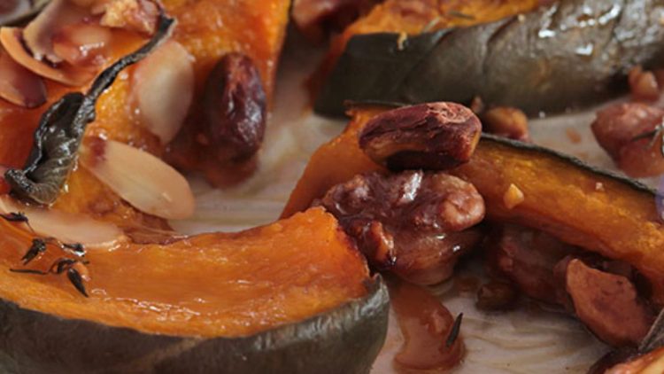 potimarron rôti aux fruits secs