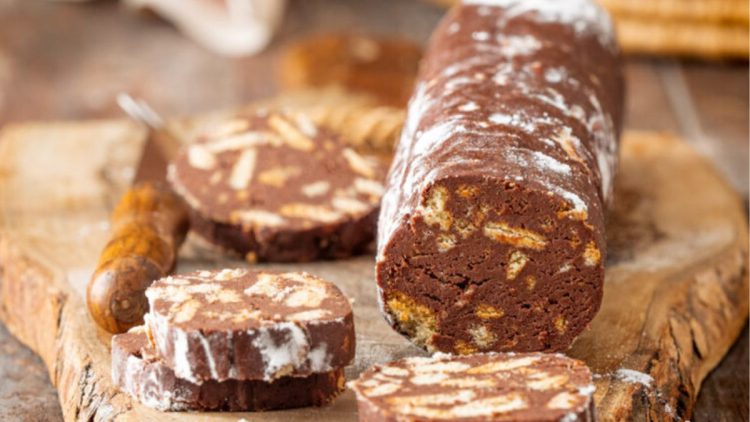 saucisson au chocolat et à la ricotta sans œufs