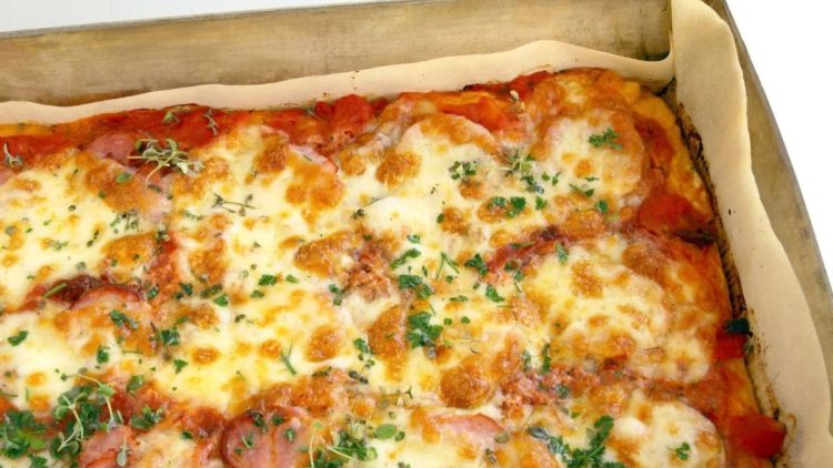 schiacciata de pommes de terre façon pizza