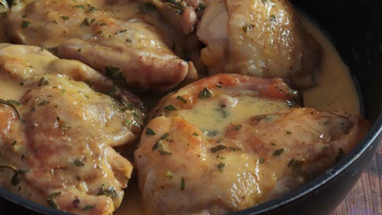 fricassée de poulet à la crème