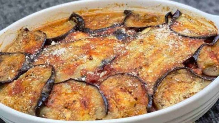 gratin d'aubergines et épinards