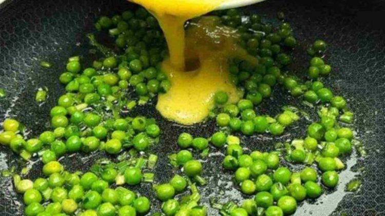 omelette aux petits pois
