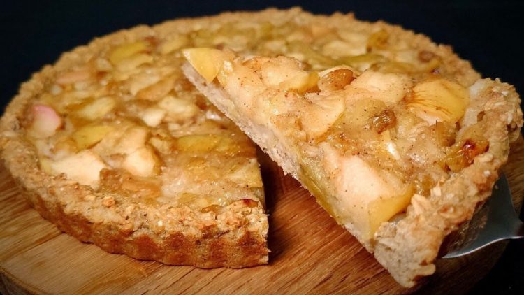 tarte aux pommes et flocons d’avoine
