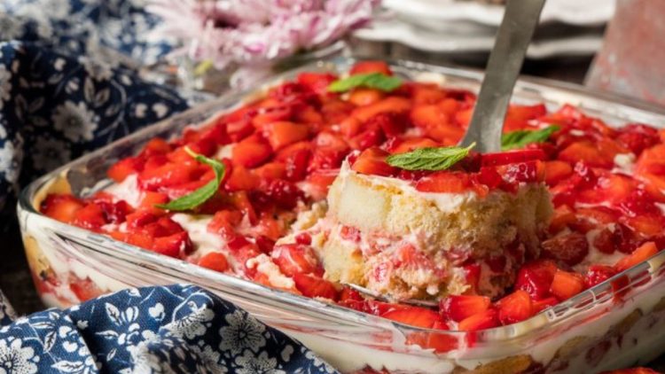 tiramisu aux fraises et au limoncello  