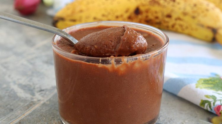 flan chocolat banane