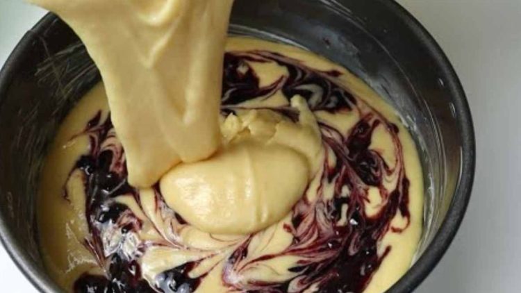 gâteau marbré à la confiture