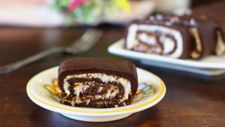 bûche roulée chocolat sans cuisson
