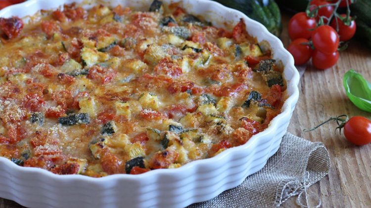 gratin de courgettes et tomates cerises