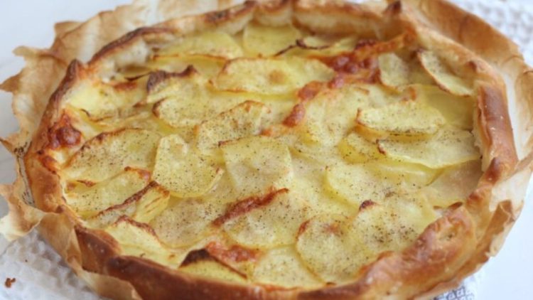 pizza feuilletée pommes de terre et jambon