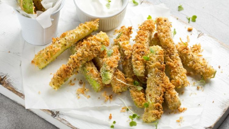bâtonnets de courgettes au four