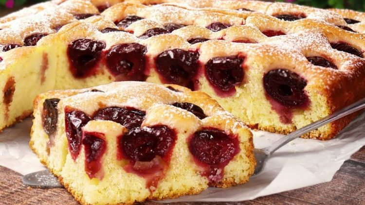 carrés fondants aux cerises