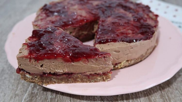 cheesecake au chocolat et à la confiture  