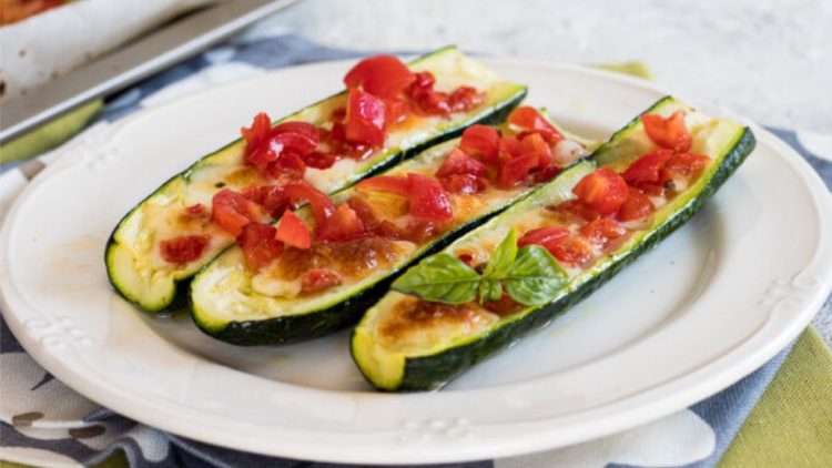 courgettes farcies aux tomates cerises et au fromage
