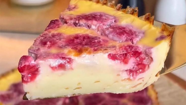gâteau fondant aux framboises