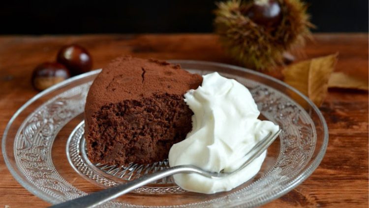 gâteau moelleux aux châtaignes, chocolat et rhum