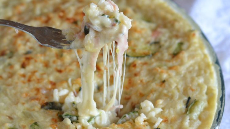 gratin de riz aux courgettes