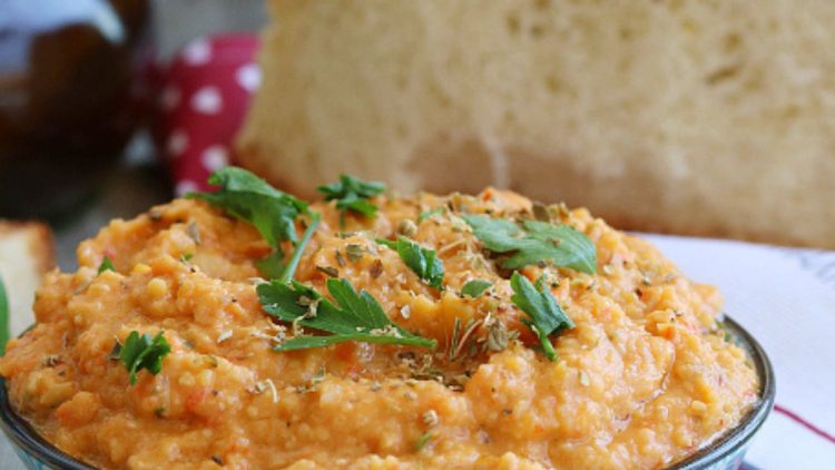 houmous pois chiches et poivrons