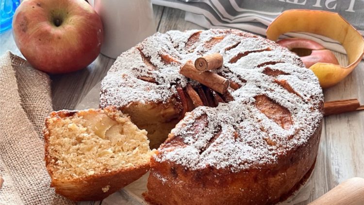 moelleux aux pommes et cannelle sans beurre