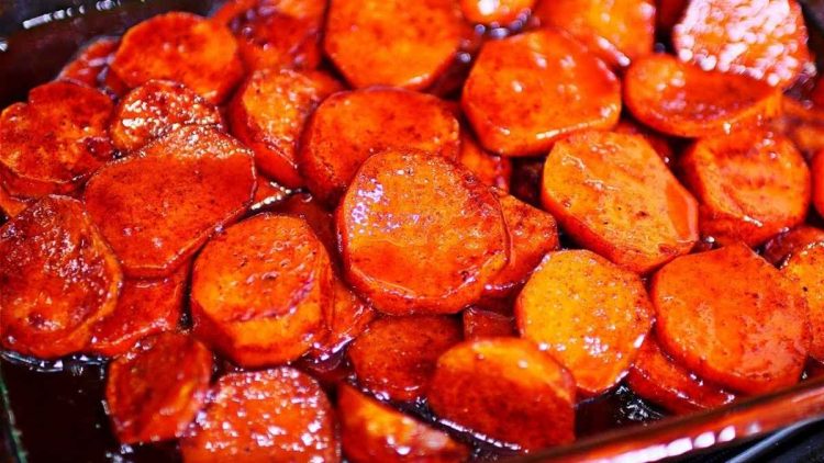 patates douces confites