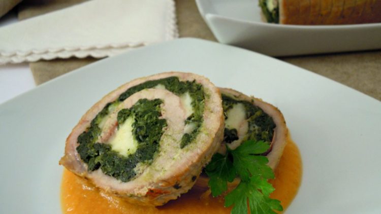 roulade de veau aux épinards