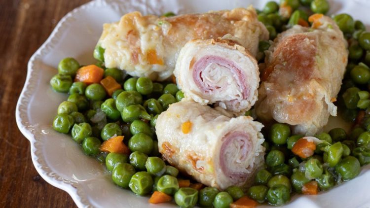 roulades de porc au jambon