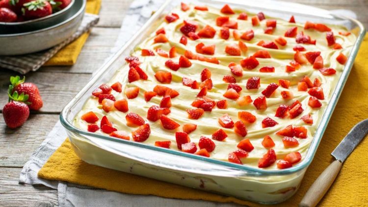 Tiramisu aux fraises rapide